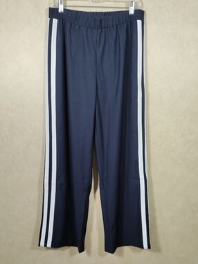 I182 4th + Reckless Navy W/ White Striped Tammy Trousers XL NWT